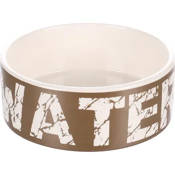 Miska pro psa Flamingo Kyra - keramická miska pro psy s nápisem FOOD/WATER - 16 cm (770 ml)