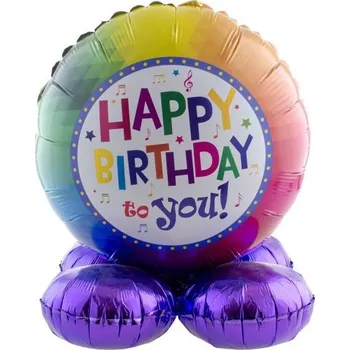 Helium do balónku Funny Fashion Foliový balonek stojící dekorace Happy Birthday 50 cm