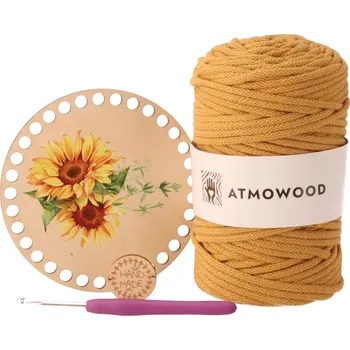 kreativní sada Háčkovací sada pro začátečníky - barevné víko na košík