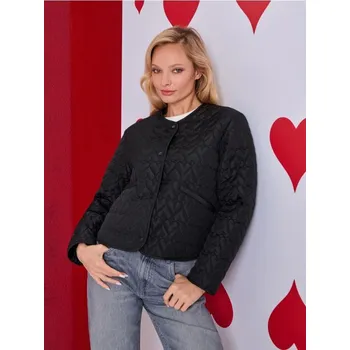 Sinsay - Prošívaná přechodná bunda bez kapuce - černá - 420HC-99X - 420HC-99X-XL