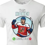 Tričko Volá Hokej - velikost 146, Barva Bílá