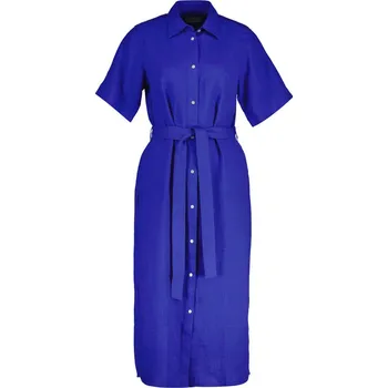 Dámské šaty ŠATY GANT LINEN SS SHIRT DRESS ROYAL BLUE