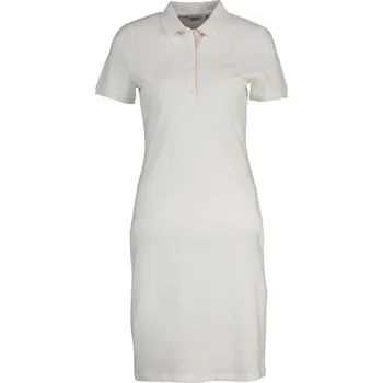 Dámské šaty ŠATY GANT SLIM CONTRAST COLOR PIQUE DRESS WHITE