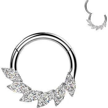 Piercing Šperky4U Segment kruh - septum / helix / cartilage / tragus piercing TITAN - TIT1706-1210