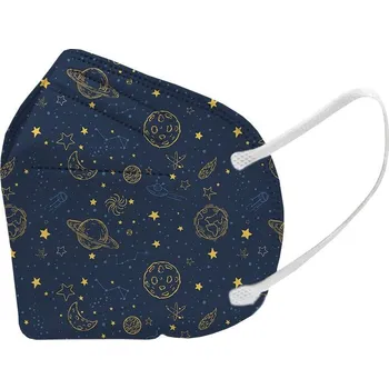 respirátor 5X Český ultratenký NANO respirátor FFP2 - Vesmír