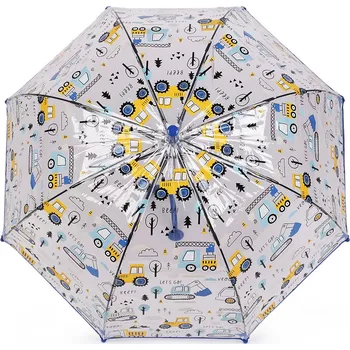 Deštník Chlapecký průhledný vystřelovací deštník auta, střední, 3 modrá