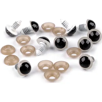 Oči s pojistkou Ø14 mm, střední, 5 bílá