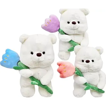 plyšák Medvídek s květinkou Love 30 cm