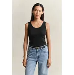 TOP GANT SLIM RIBBED TANK TOP BLACK