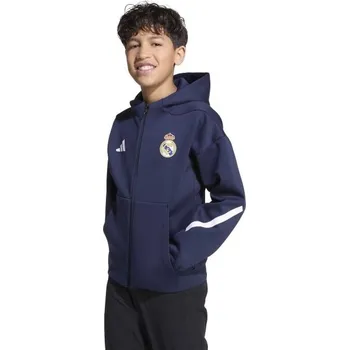 Dětská bunda adidas REAL MADRID ANTHEM JACKET Y 128 Tmavě modrá, Bílá