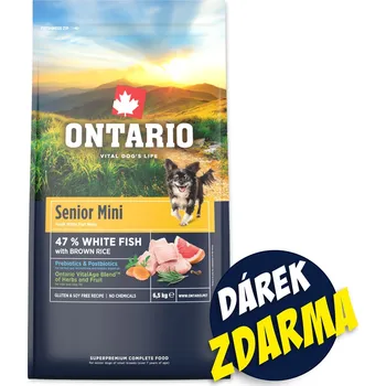 Krmivo pro psa Krmivo Ontario Senior Mini Fish + 3 konzervy 200g ZDARMA
