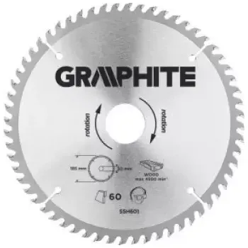 Pilový kotouč GRAPHITE - pilový kotouč vidiový 185x30mm 60 zubů