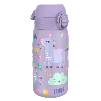Láhev ION8 Single Wall Unicorn 0,4 l fialová - nerezová láhev na vodu a nápoje