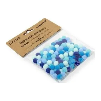 Set školních potřeb Dekoracje pompony 1cm mix niebieski 120szt