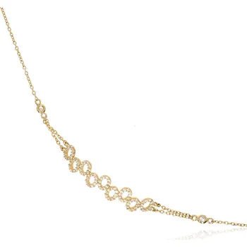 Náramek Zlatnictví Helios Zlatý náramek kroužky se zirkony