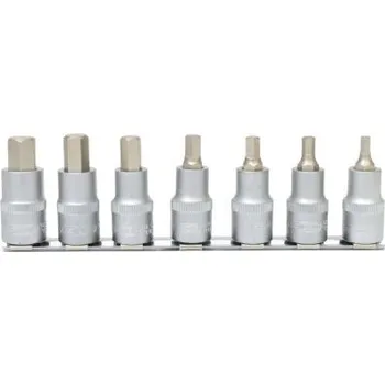 Gola hlavice KS Tools Souprava nástrčný ořechů s bitem 1/2", vnitřní šestihran, krátké, 7 Ks 911.1320