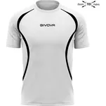 GIVOVA Běžecké tričko GIVOVA S BÍLÁ|ČERNÁ