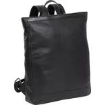 Velký kožený batoh na notebook Mustang Garby černý