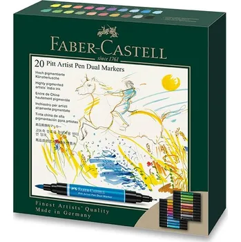 Popisovač Faber-Castell Pitt Artist Pen Dual Marker sada 20 ks