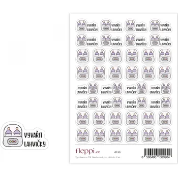 samolepka Fleppi Samolepky Vyvařit lahvičky
