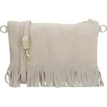 Beagles Béžová vintage kožená crossbody kabelka „Carrie