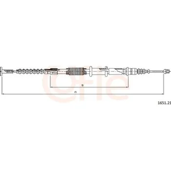 Lanko parkovací brzdy Lanovod parkovací brzdy COFLE 1651.21