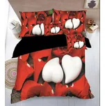 Milano 3D povlečení - srdce a růže