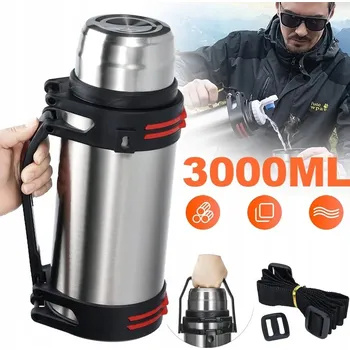 Termoska TERMOSKA DOMÁCÍ A PŘENOSNÁ 3000ML OCEL 304 S POPRUHEM PRO SPORT