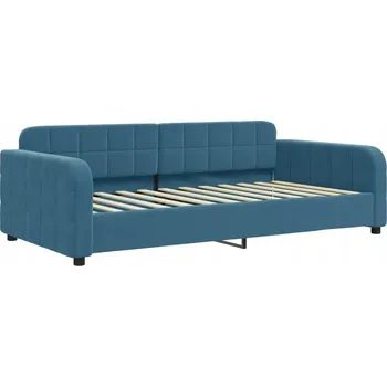 Pohovka Modrá rozkládací pohovka s funkcí spaní 224 x 100 x 71 cm, samet