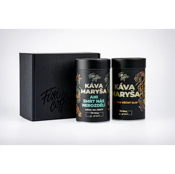 Káva Fixi Coffee Káva Maryša – dárková sada ze spolku poprvé (2x250 g) zrnková / papírová tuba / 2x250 g
