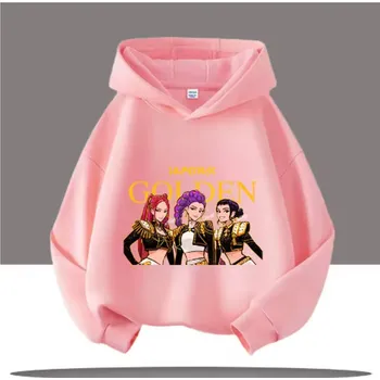 Chlapecký svetr KPop Demon Hunters (Lovkyně démonů) KPop Demon Hunters dětská mikina s potiskem (Huntrix) - mix barev Barva: růžová (19), Velikost: 130