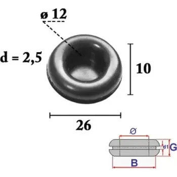 ROMIX Průchodka gum. uzavřená 5ks. C70403