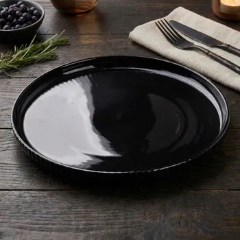 Talíř Porcelánový dezertní talíř AFFEK DESIGN SHIVONNE BLACK 20,5 cm