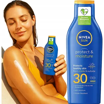 Opalování Opalovací balzám Nivea Sun Protect & Moisture SPF 30, 200 ml