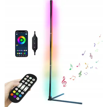 Stojací lampa ROHOVÁ STOJACÍ LAMPA RGB S EFEKTEM, 155 CM + DÁLKOVÝ OVLADAČ