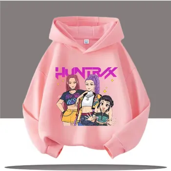 Chlapecký svetr KPop Demon Hunters (Lovkyně démonů) KPop Demon Hunters dětská mikina s potiskem (Huntrix) - mix barev Barva: růžová (14), Velikost: 120