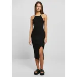 Urban Classics Dámské šaty s midi žebrovým úpletem zkřížené na