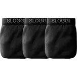 Sada 3 slipů maxi s průhmatem Sloggi Basic, střih maxi černá