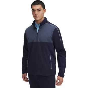 Pánské tričko Pánské funkční tričko s dlouhým rukávem Under Armour Under Armour DRIVE WIND HALF ZIP modré 1389859-410 - 3XL | UK 11,5 | US 12,5