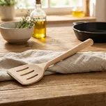 TESCOMA Feelwood 30 cm béžová- kuchyňská dřevěná stěrka (obracečka)