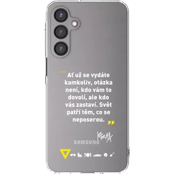 Pouzdro na mobilní telefon Picasee silikonový průhledný obal pro Samsung Galaxy A16 4G - Kazma - SVĚT PATŘÍ TĚM, CO SE NEPOSEROU