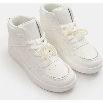 Dámská obuv Sinsay - Vysoké kotníkové tenisky na tkaničky - bílá - 349GW-00X - 349GW-00X-30