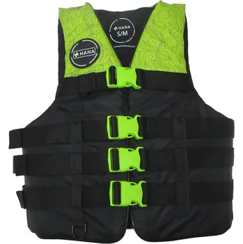 Pánská bunda HANA OUTDOORS Plovací vesta na vodní sporty Nylon 2XL ZELENÁ|ČERNÁ