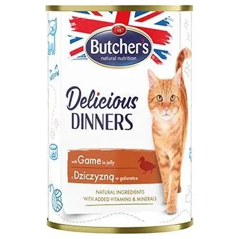 Krmivo pro kočku Butcher's Cat Delicious jelení v želé konz. 400g