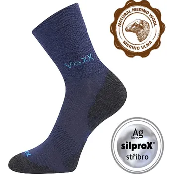 Teplé merino ponožky VOXX IRIZARIK (do -20°C) chlapecké Barva: tm. šedá, Velikost: 30-34
