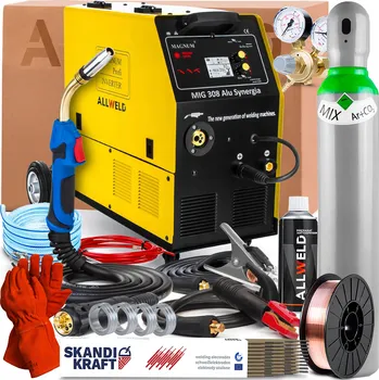 Svářečka Svářečka MAGNUM MIG 308 ALU SYNERGIE 400V 300A Měkké pájení TIG DC LIFT 4R