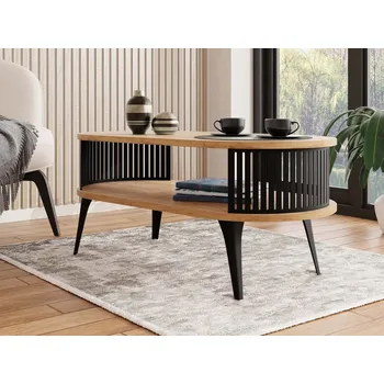 Konferenční stolek Mirjan_zondo Konferenční stolek Mezanoa (černá + dub craft zlatý)