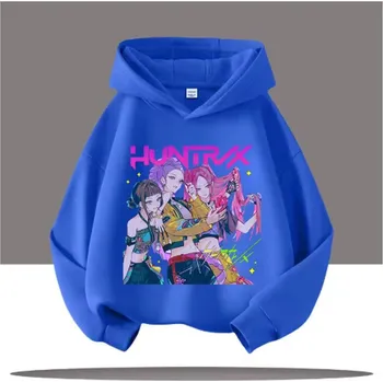 Chlapecký svetr KPop Demon Hunters (Lovkyně démonů) KPop Demon Hunters dětská mikina s potiskem (Huntrix) - mix barev Barva: modrá (6), Velikost: 150