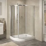 Olsen Spa - Sprchový asymetrický kout s vaničkou IBIZA II - Chrom/Leštěný hliník (ALU), Rozměr A - 120, Rozměr B - 80, zavírání pravé (DX), čiré bezpečnostní sklo - 5 mm