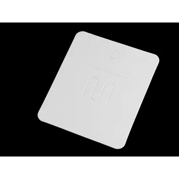 Dárková krabička Papírová karta na brože 6,2x7,5 cm, barva 1 bílá